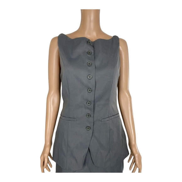 All THE WAYS Womens Moxie Mini Skirt & Vest Top Set Size Small Grey - Picture 5 of 10